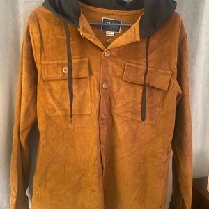 Valor Collective Tan Corduroy Hooded Jacket size Small